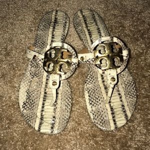 TORY BURCH Miller 2 Snake Embossed Leather